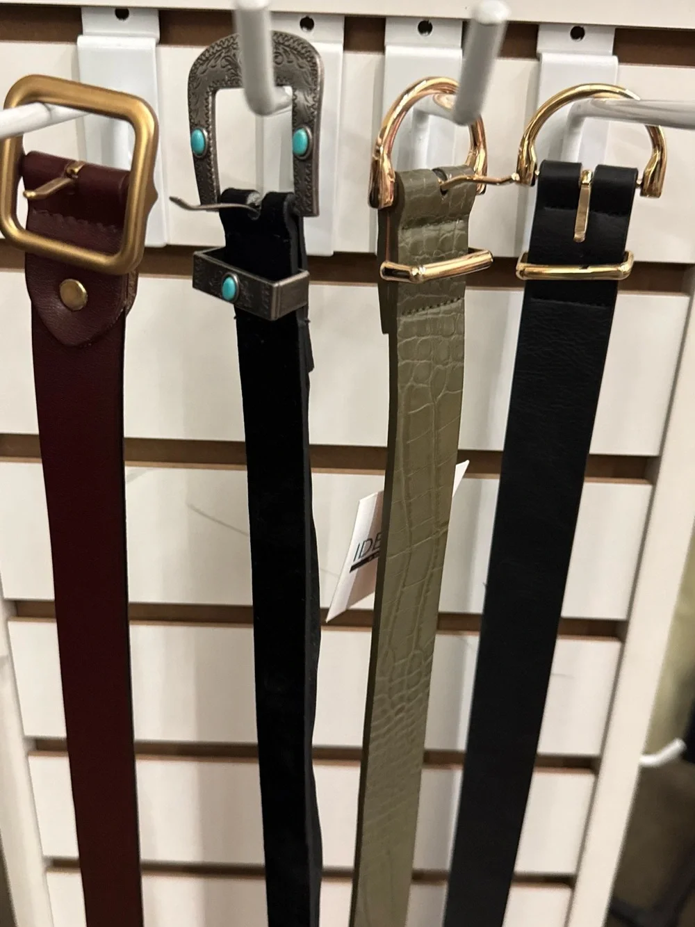 Bundle Women’s Belts - Black, Olive, Black with Turquoise & the Brown is Leather